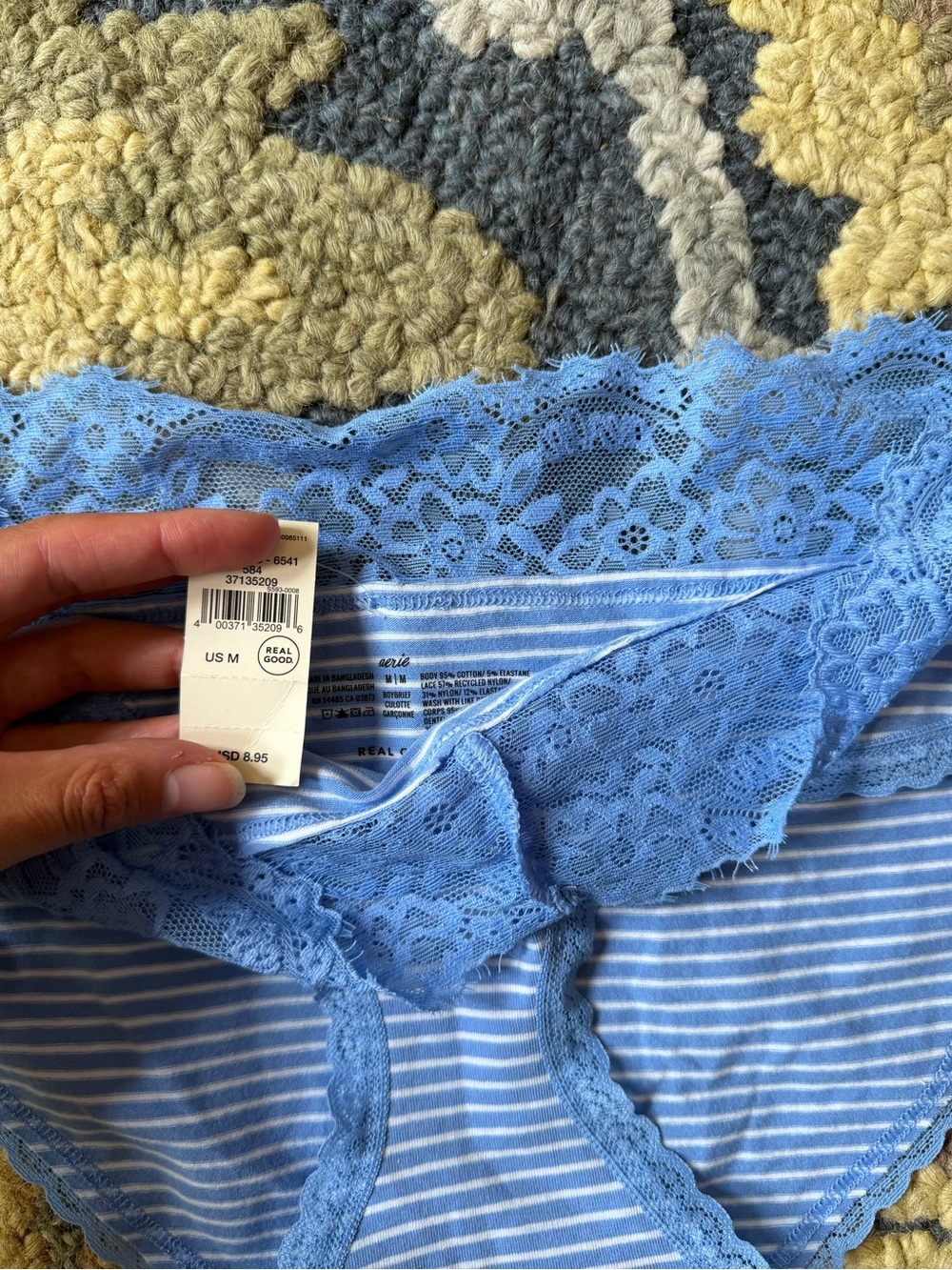 Aerie NWTs Superchill Cotton Eyelash Lace
Boybrief Underwear in Laundry Blue - Picture 5 of 5